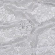 Valentina Foil Stretch Lace Silver