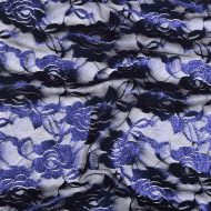 Valentina Foil Stretch Lace Navy