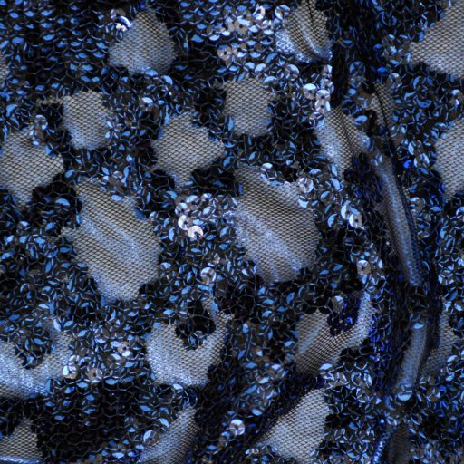 Sequin Stardust Metallic Mesh Blue