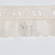 Gathered Broderie Anglaise Cambric Lace Trimming 3165/TC076S - Cream