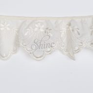 Gathered Broderie Anglaise Cambric Lace Trimming 464817 - Cream