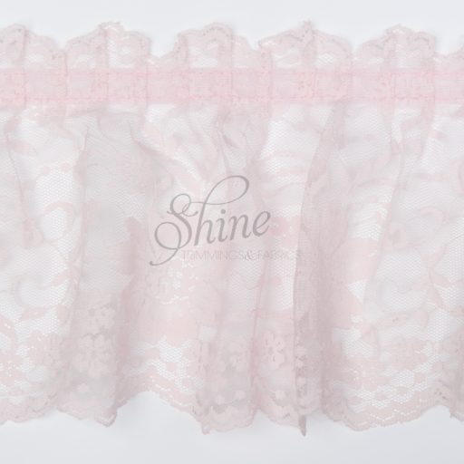 Box Pleated Nylon Lace Trimming 038 Pale Pink