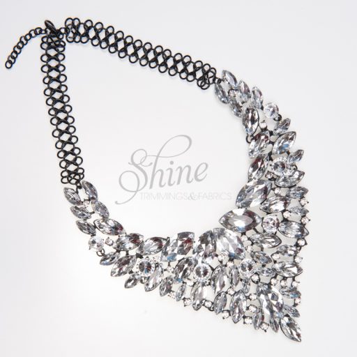 Showgirl Necklace Crystal/Black