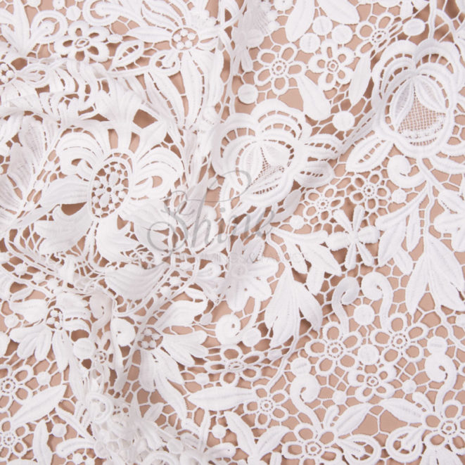 Heavy Guipure Lace – White – Shine Trimmings & Fabrics