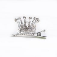 Mini Crown Alligator Clip Silver