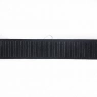 Belting Elastic Black PVC Stripe on Firm Black 30mm