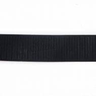 Belting Elastic Black PVC Stripe on Firm Black 40mm