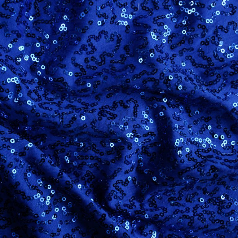 Broadway Sequin Fabric RoyalMetallic Sequin Shine Trimmings & Fabrics