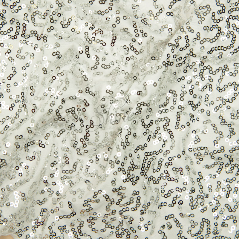 Snowflake Sequin Shape Silver Sparkle