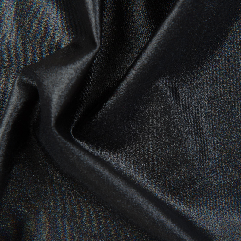 Black Wetlook Spandex  Shine Trimmings & Fabrics