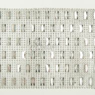 Mesh Plastic Trim w/Rectangles Silver