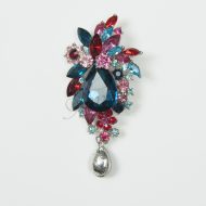 Crystal Brooch Blue/Pink