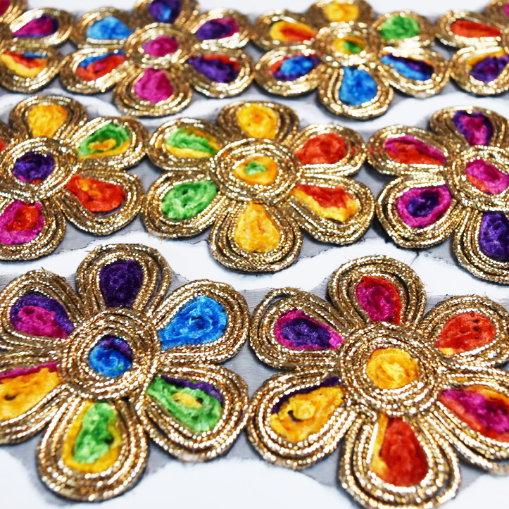 Embroidered Flowers Lace Trim