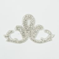 Swirl Diamante Crystal Motif - Silver