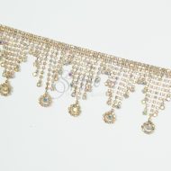 Chandelier Diamante Trimming - Gold