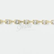 Single Row Diamante Trimming - Gold