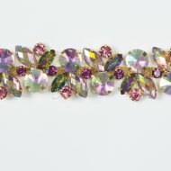 Whimsy Crystal and Diamante Trimming - Gold Multi