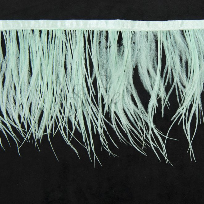 Ostrich Feather Trimming Mint Shine Trimmings & Fabrics
