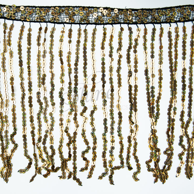 Sequin Fringe Trimmings, Gold Sequin Accessories