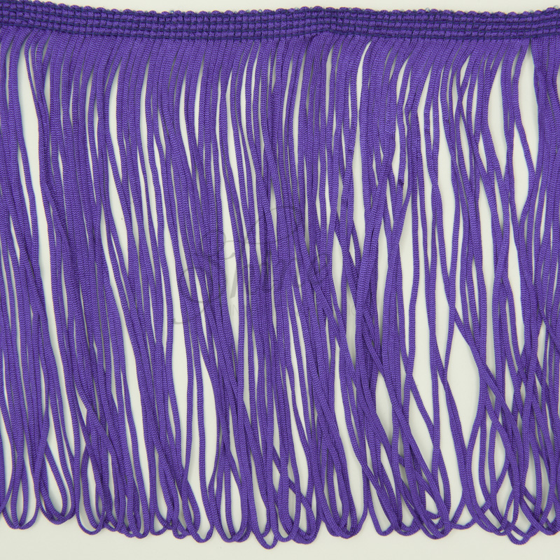 Stretch Fringe Dark Royal Shine Trimmings & Fabrics