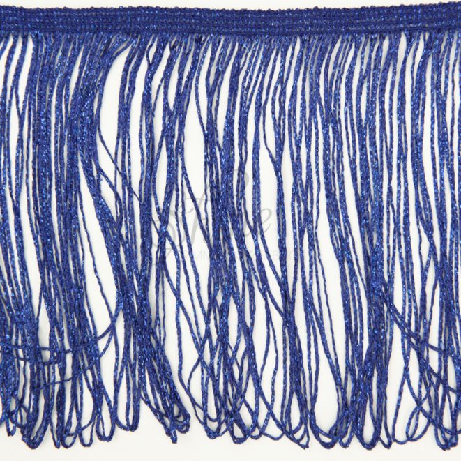 Stretch Fringe Royal Metallic Shine Trimmings And Fabrics