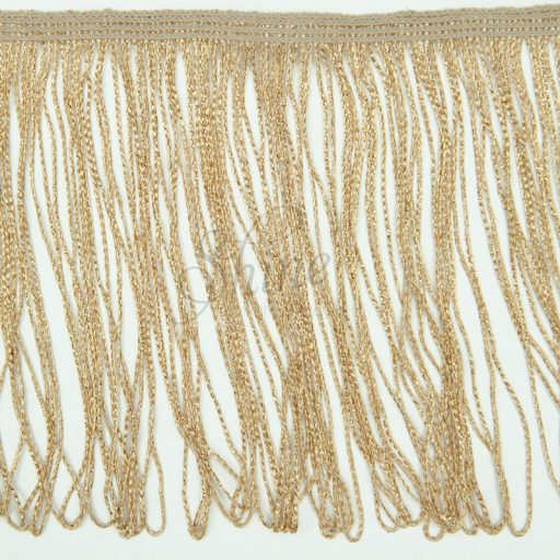 Stretch Fringe Antique Gold Shine Trimmings & Fabrics