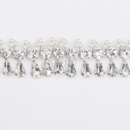 Deco Crystal and Pearl Flexible Headband
