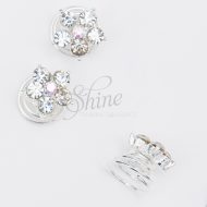 Spiral Crystal Flower Shaped Hair Clips