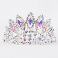 Fiona Crystal Tiara Comb - Silver AB