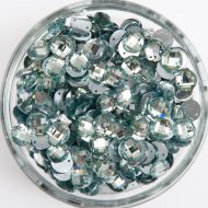 Plastic Sage Sew On Stones Round 10mm