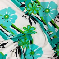 White jade olive diagonal floral stripe