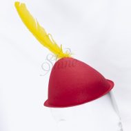 Alpine Hat with Yellow Feather - Red