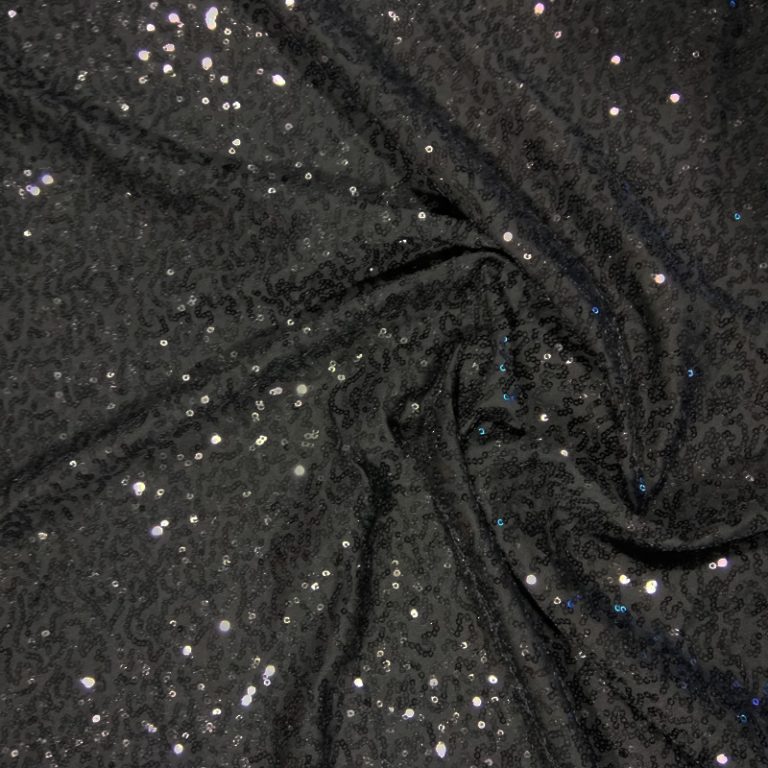 Broadway Sequin Fabric – Black-Black Metallic Sequin – Shine Trimmings ...