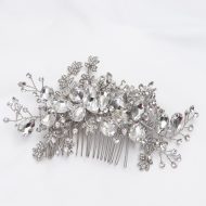 Winter Garden Diamante and Crystal Hair Comb