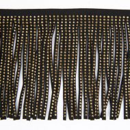 Suede Fringe - Black Gold - 135mm