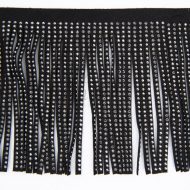 Suede Fringe - Black Silver - 135mm