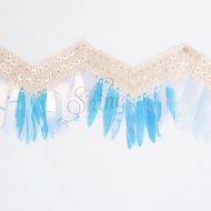 Beaded Paillette Sequin Fringe - Apricot AB