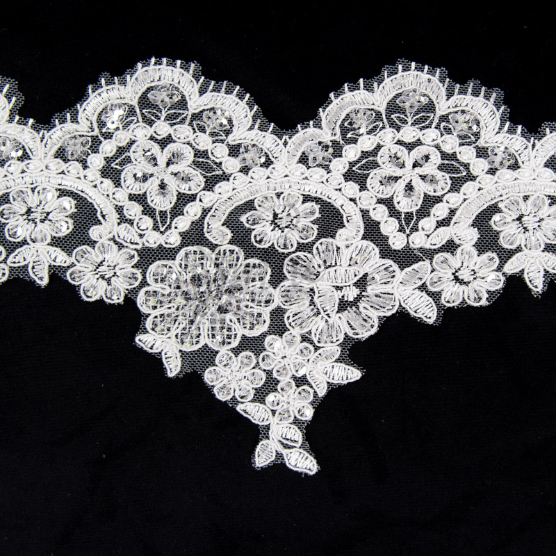 white embroidered lace trim