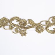 Gold Metallic Vine Flower Trim