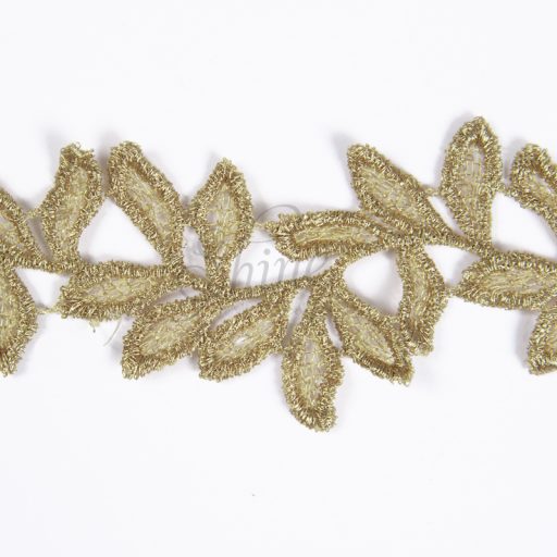 Gold Metallic Leaves Trim