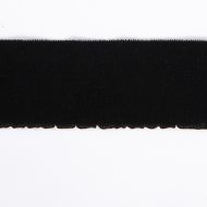 Black Velvet Elastic Stretch Trim 25mm - Black