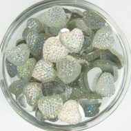 Plastic Glitter Crystal AB Sew On Stones
