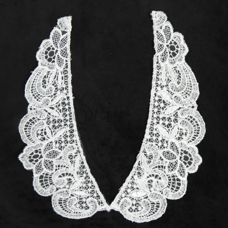 Lace Collar Motif (Pair) – 75467 – White | Shine Trimmings & Fabrics