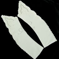 Double Ended Scalloped Lace Collar (Pair) - WH-3019 - Ivory