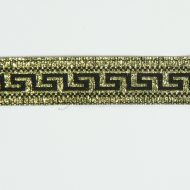Indian Trim Black Gold Roman Pattern - INDT18-30