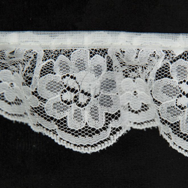 Gathered Nylon Lace Trim 873 – White | Shine Trimmings & Fabrics