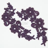 Field of Daisies Dahlia Lace Single Motif Pair