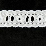 Broderie Anglaise Cambric Eyelet Lace Trimming 3931 - White