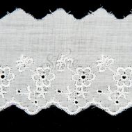 Broderie Anglaise Cambric Lace Trimming 18368 - White