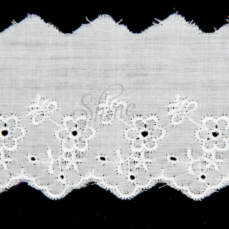 Broderie Anglaise Cambric Lace Trimming 18368 – White | Shine Trimmings ...